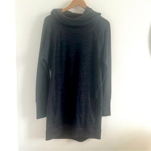 Athleta Black Cowl Neck Sweater Dress